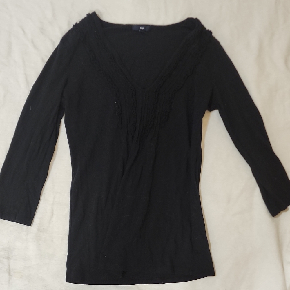 Gap Black V-Neck Top